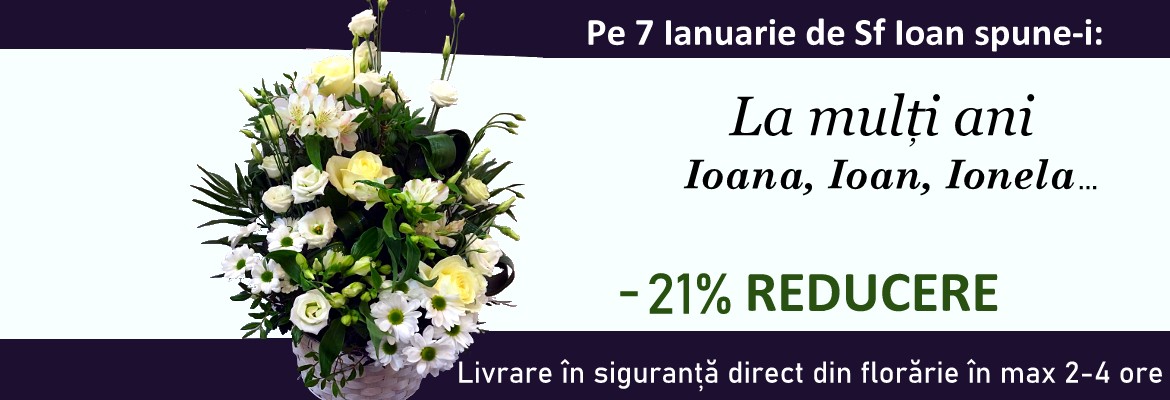 Aranjament floral onomastica Sf Ioan